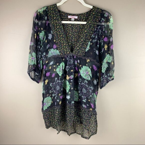 Lux I Sheer I Floral I Blouse I Tunic - Picture 5 of 11